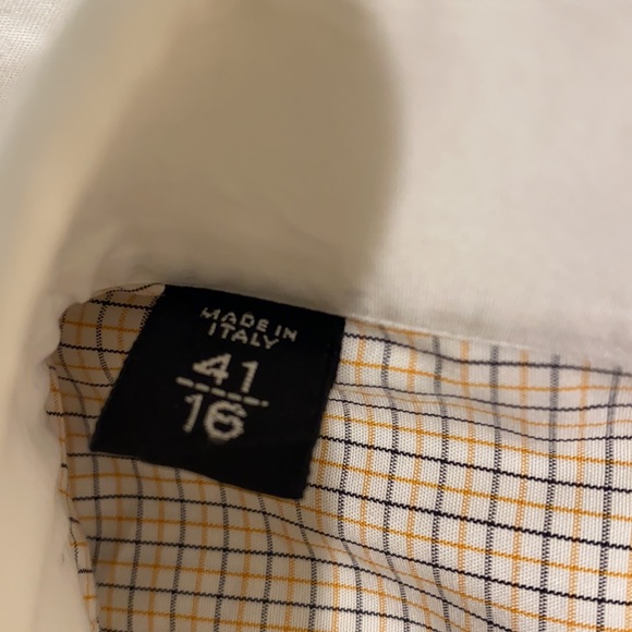 Tom Ford Mens White Mini Checkered Dress Shirt - Picture 5 of 6